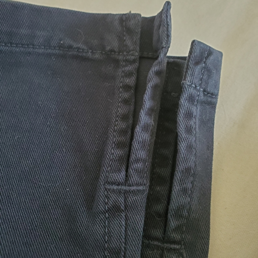 Vintage Abercrombie & Fitch Navy Blue Flare Chino Pants Size 8R - Picture 6 of 8